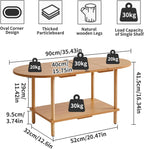 Small Coffee Table Living Room Wooden with 2