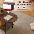 Small Coffee Table Living Room Wooden with 2