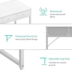 Small Computer Desk 100CM with Fabric Drawers