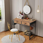 Small Computer Desk with 2 Drawers Home
