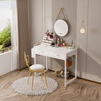 Small Computer Desk with 2 Drawers Home