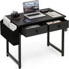 Small Computer Desk with 3 Fabric Drawers 100