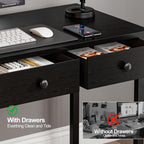 Small Computer Desk with 3 Fabric Drawers 100
