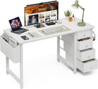 Small Computer Desk with 3 Fabric Drawers 100