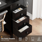 Small Computer Desk with 3 Fabric Drawers 100
