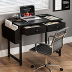 Small Computer Desk with 3 Fabric Drawers 100