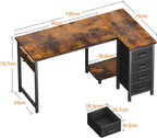 Small Corner Desk with Drawers for Home Office