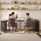 Small Corner Desk with Drawers for Home Office