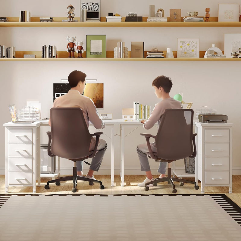 Small Corner Desk with Drawers for Home Office