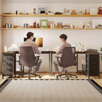 Small Corner Desk with Drawers for Home Office