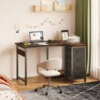 Small Corner Desk with Drawers for Home Office