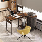 Small Corner Desk with Drawers for Home Office