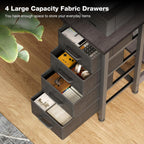 Small Corner Desk with Drawers for Home Office