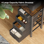 Small Corner Desk with Drawers for Home Office