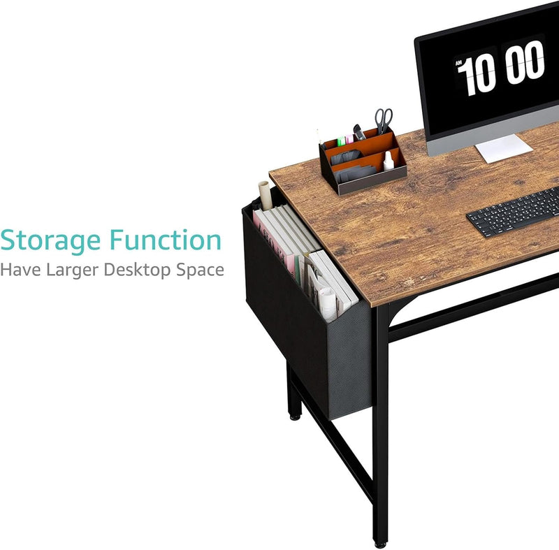 Small Desk with Drawers 100CM Computer for Space