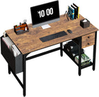 Small Desk with Drawers 100CM Computer for Space