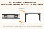 Small Folding Desk No Assembly- Computer