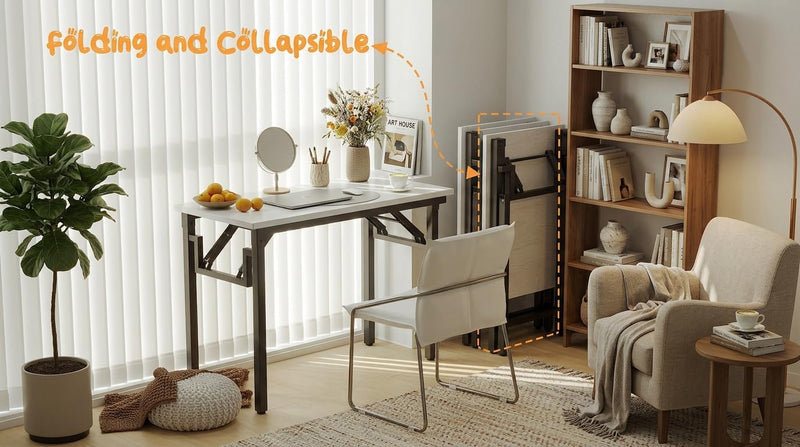 Small Folding Desk No Assembly- Computer