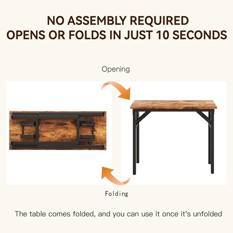 Small Folding Desk No Assembly- Computer