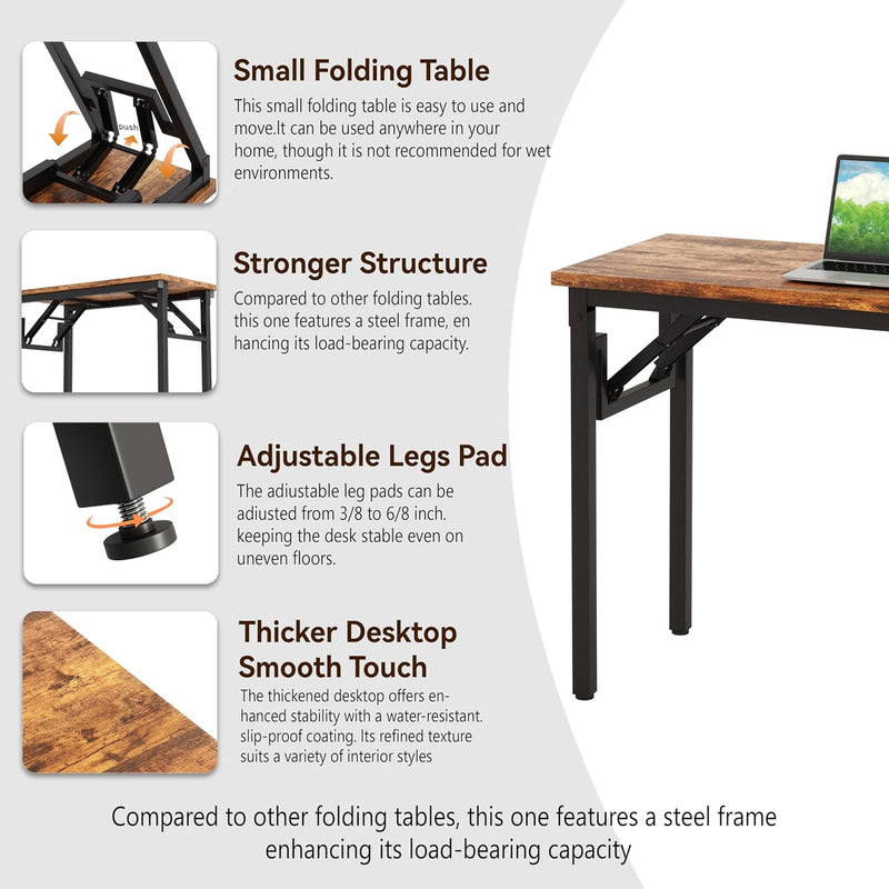 Small Folding Desk No Assembly- Computer