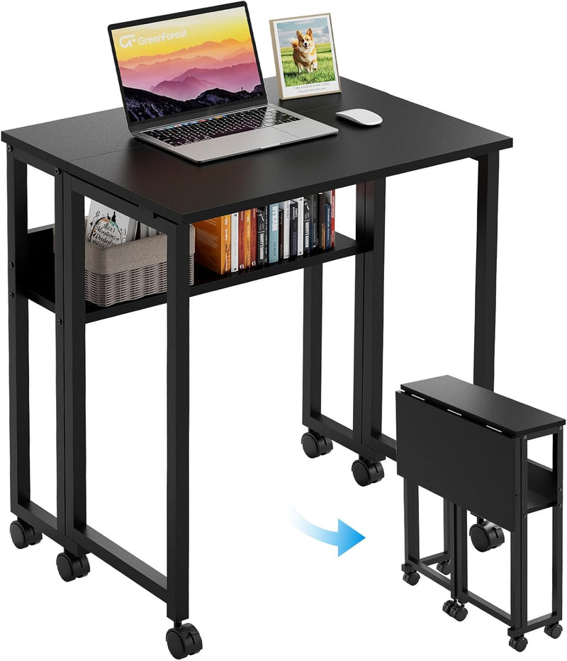Folding Desk with Storage Shelf