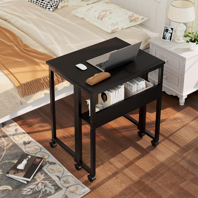 Folding Desk with Storage Shelf