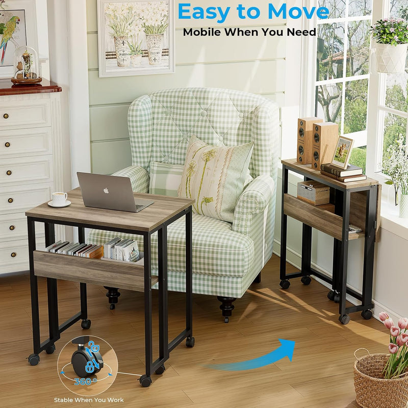 Folding Desk with Storage Shelf