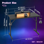 Small Gaming Desk LED Computer