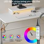 Small Gaming Desk LED Computer