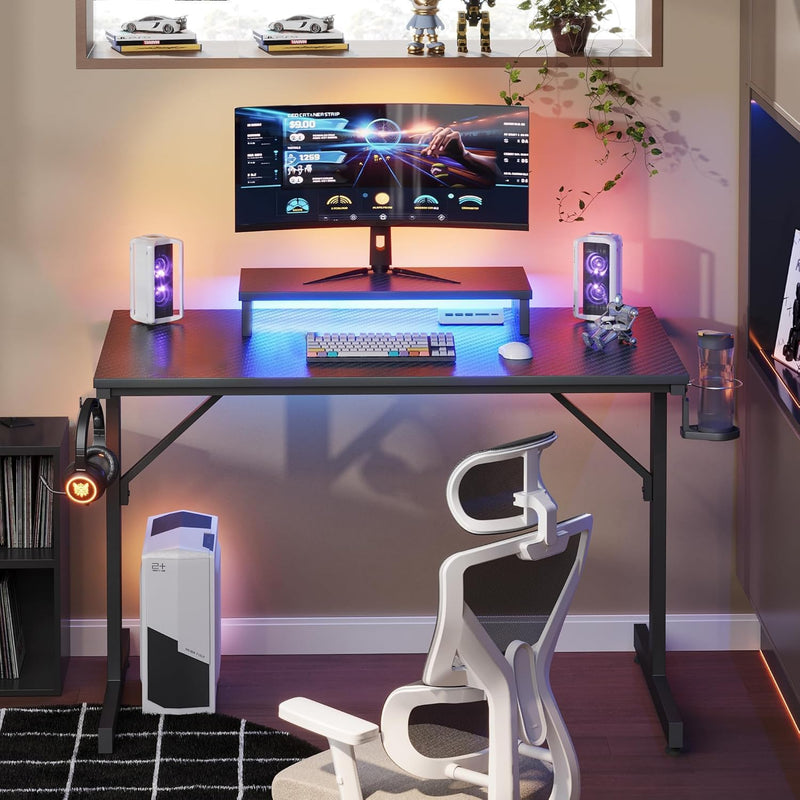 Small Gaming Desk LED Computer