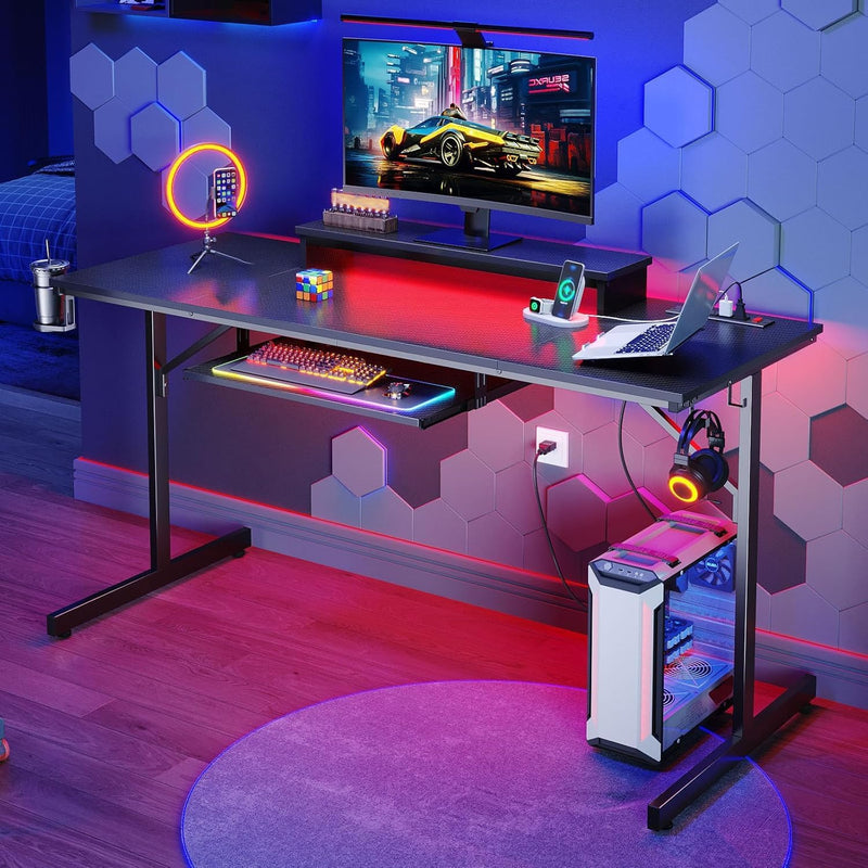 Small Gaming Desk LED Computer