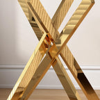 Small Glass End Table with Chrome Legs