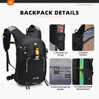 Small Hiking Backpack 15L Travel Rucksack Lightweight Daypack