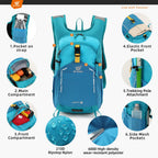 Small Hiking Backpack 15L Travel Rucksack Lightweight Daypack
