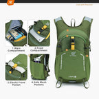 Small Hiking Backpack 15L Travel Rucksack Lightweight Daypack
