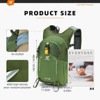Small Hiking Backpack 15L Travel Rucksack Lightweight Daypack