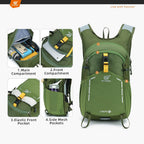 Small Hiking Backpack 15L Travel Rucksack Lightweight Daypack