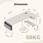 Corner Desk W. Power Outlets