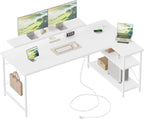 Corner Desk W. Power Outlets