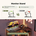 Corner Desk W. Power Outlets