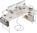 Corner Desk W. Power Outlets