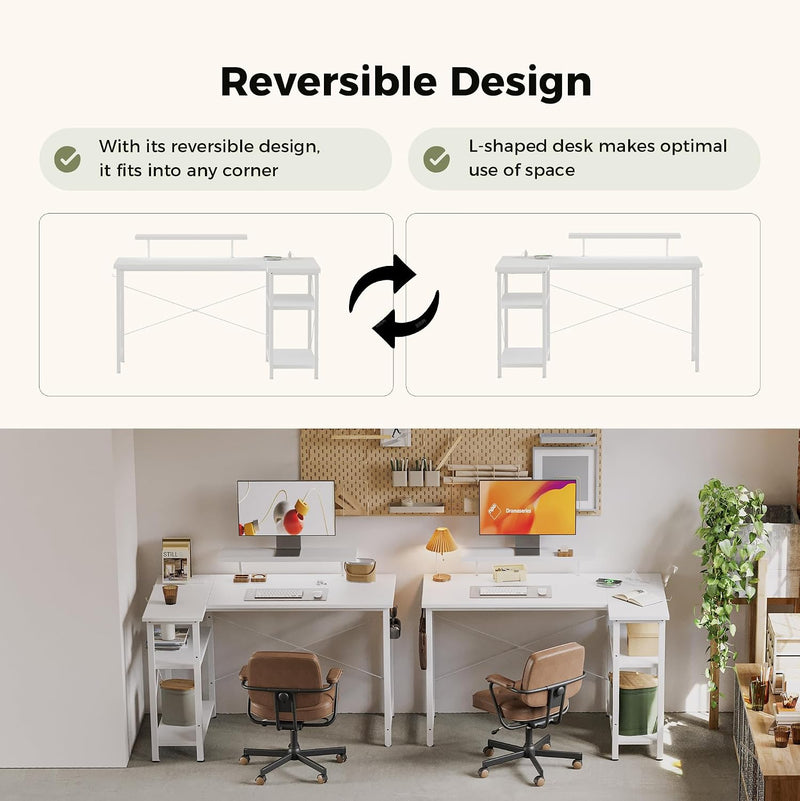 Corner Desk W. Power Outlets
