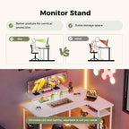 Corner Desk W. Power Outlets