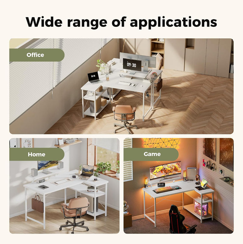 Corner Desk W. Power Outlets