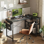Small L Shaped Desk with Power Outlets