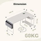 Small L Shaped Desk with Power Outlets 100
