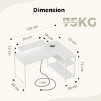 Small L Shaped Desk with Power Outlets 100