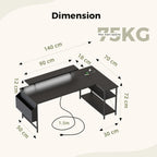 Small L Shaped Desk with Power Outlets 100