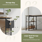 Small L Shaped Desk with Power Outlets 100