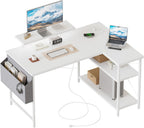 Small L Shaped Desk with Power Outlets 100